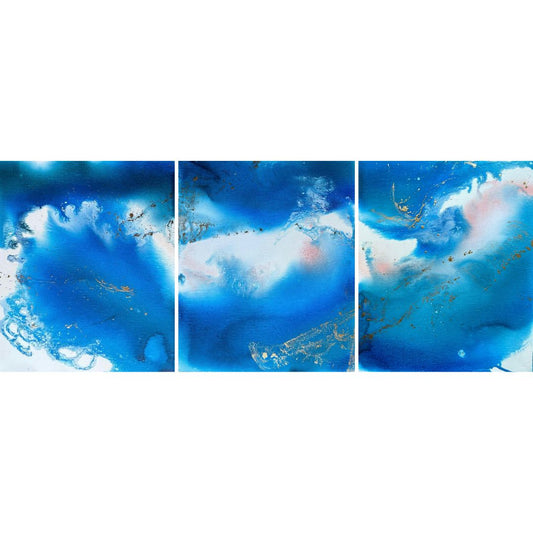 Martin Le Roy - Triptyque Série Mouvement aquatique - Sans titre